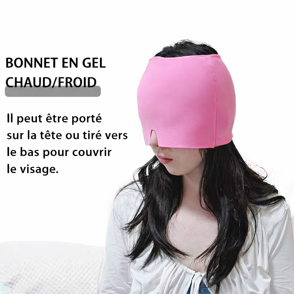 Bonnet Gel Anti-Migraine – Thérapie Chaud & Froid pour Maux de Tête