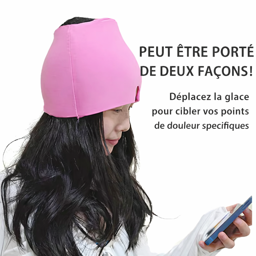 Bonnet Gel Anti-Migraine – Thérapie Chaud & Froid pour Maux de Tête